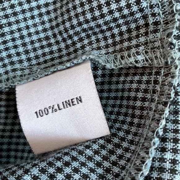 Olars Ulla Sweden Check Linen Button Down Dress/Tunic M - Picture 10 of 12